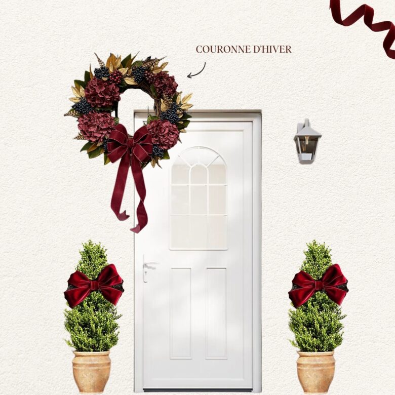 couronne de porte de noel